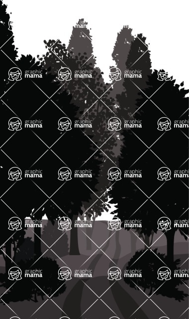 Vector silhouettes - Vector Woods Silhouette